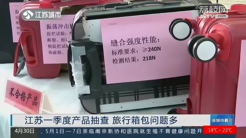 江苏一季度产品抽查 旅行箱包问题多